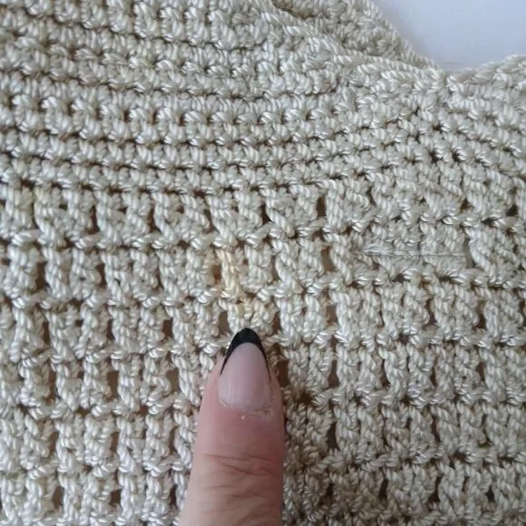 MA-DE Knit Straw Crocheted BoHo Hippie Crossbody Shoulder Bag Y2K - Picture 8 of 12